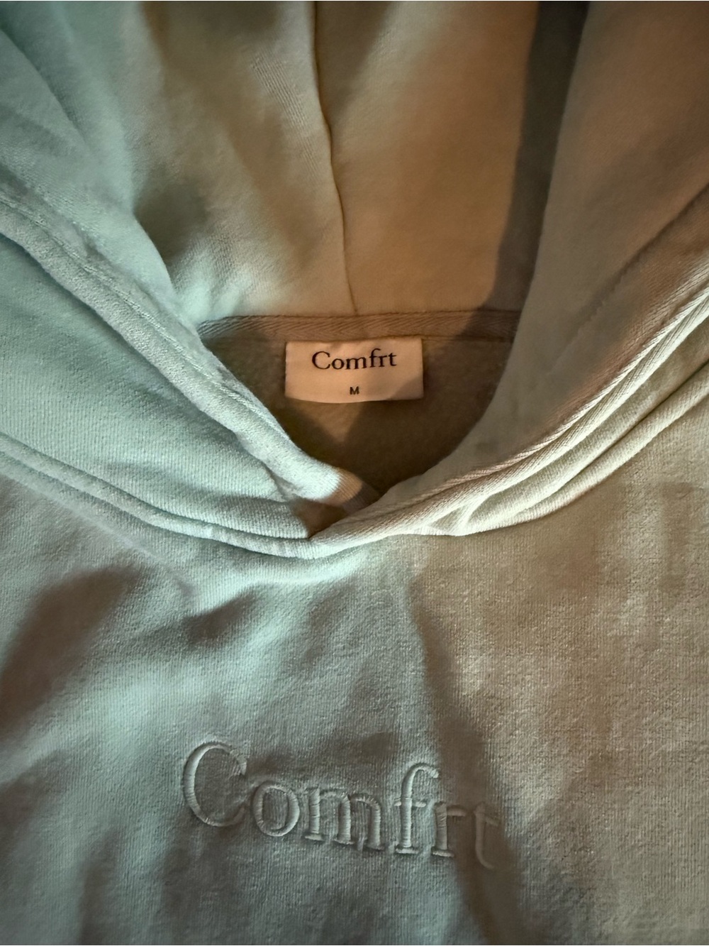 Comfrt unisex light Sage Green Pullover Hoodie